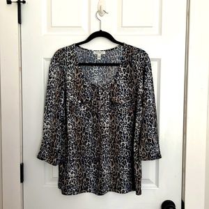 DRESS BARN Multicolored Animal Print